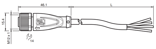 035073 - Cabo com Conector Reto Pepperl Fuchs V1-G-5M-PVC