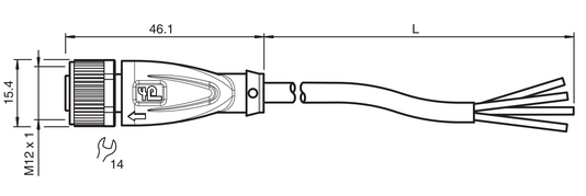 035074 - Cabo com Conector Reto Pepperl Fuchs V1-G-10M-PVC