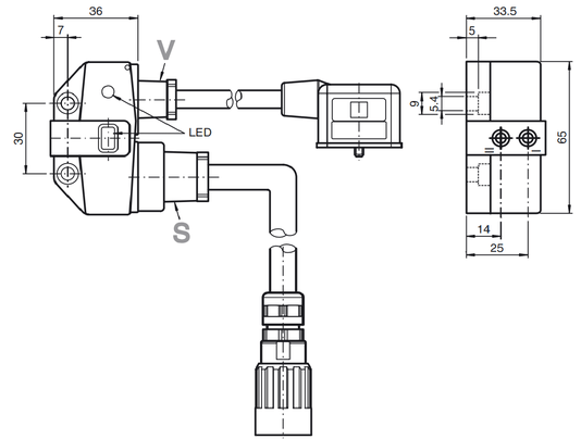 047567 - Sensor de Válvula de Processo Pepperl Fuchs NBN3-F31-E8-K-K