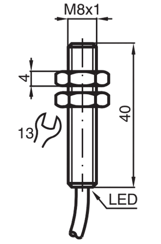 088536 - Sensor Indutivo Pepperl Fuchs NBB1,5-8GM40-Z1