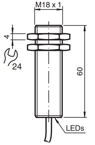 124312 - Sensor Indutivo Pepperl Fuchs NBB5-18GM60-WO