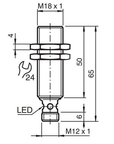 128872 - Sensor Indutivo Pepperl Fuchs NCB8-18GM50-Z4-V1