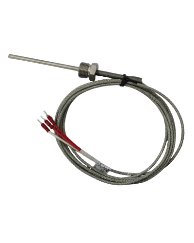 17641 - SENSOR PT100 - 3F - 6 X 100MM - R1/2 BSP - MOLA 304 - 2,5M FFT - RANGE ATE 300ºC