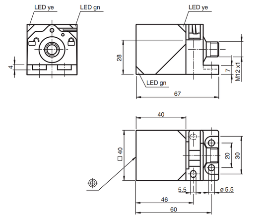 187484 - Sensor Indutivo Pepperl Fuchs NBN40-L2-E2-V1