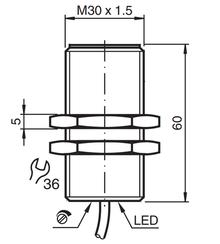189953 - Sensor Capacitivo Pepperl Fuchs CBN15-30GK60-A2