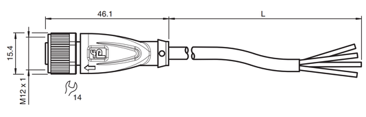 221858 - Cabo com Conector Reto Pepperl Fuchs V1-G-OR10M-POC