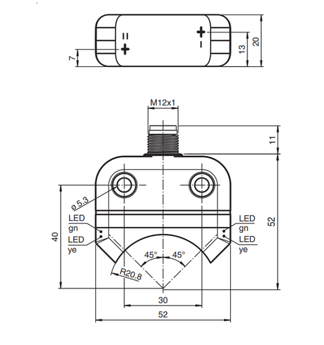264860 - Sensor de Válvula de Processo Pepperl Fuchs NBN4-F25-E8-V1