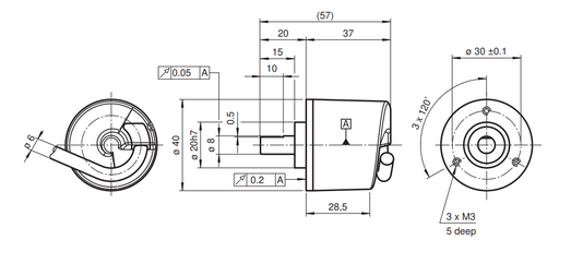 269948-0031 - Encoder Incremental Pepperl Fuchs TVI40N-14TK2T6TN-01024