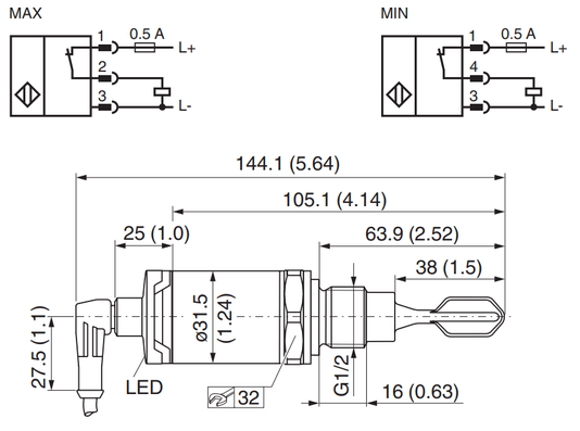 275573-100021 - Chave Vibratória Pepperl Fuchs LVL-A7-AG1A-E5V1-CG..EMS