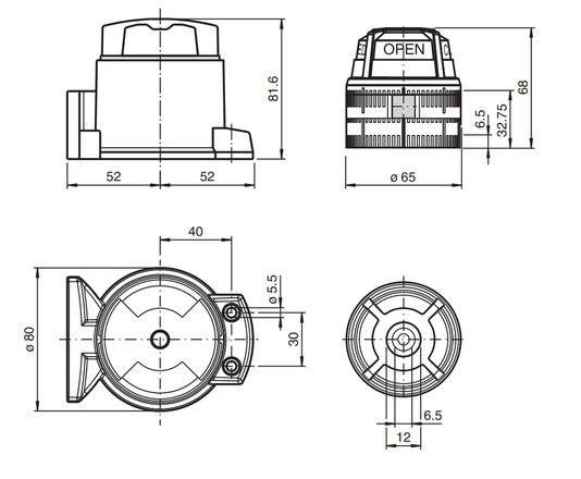 283310 - Ativador de Sensor de Válvula de Processo Pepperl Fuchs BT65-F31-RG-EN