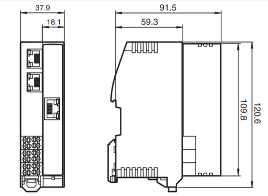 322553 - Gateway AS-Interface Pepperl Fuchs VBG-EP1-KE5-DMD