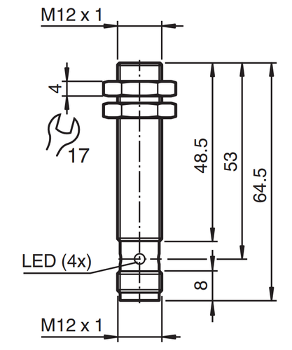 326161-0001 - Sensor Indutivo Pepperl Fuchs NBB4-12GM50-E2-V1