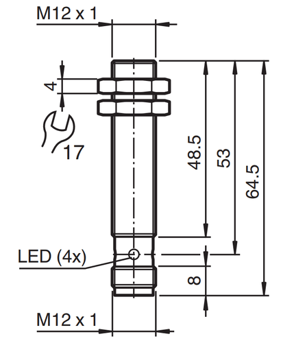 326161-0006 - Sensor Indutivo Pepperl Fuchs NBB4-12GM50-E0-V1