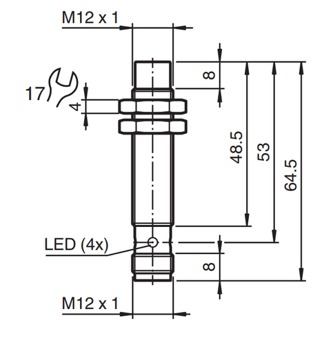 326161-0052 - Sensor Indutivo Pepperl Fuchs NBN8-12GM50-E2-V1