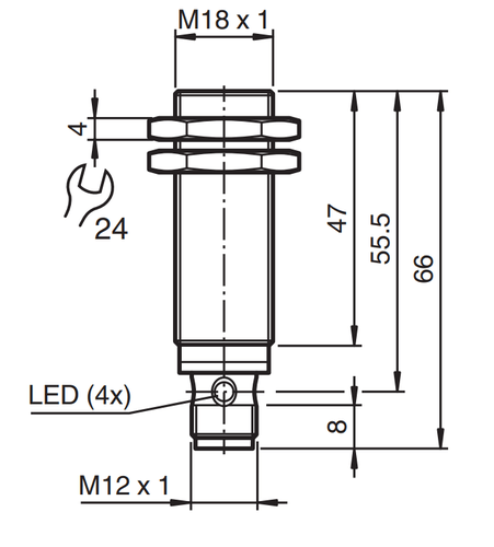 326161-0109 - Sensor Indutivo Pepperl Fuchs NBB5-18GM50-E0-V1