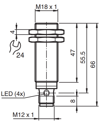 326161-0112 - Sensor Indutivo Pepperl Fuchs NBB5-18GM60-A0-V1