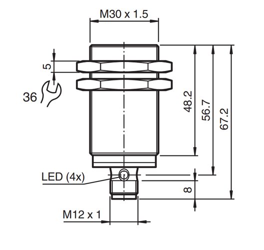 326161-0148 - Sensor Indutivo Pepperl Fuchs NBB15-30GM50-A2-V1