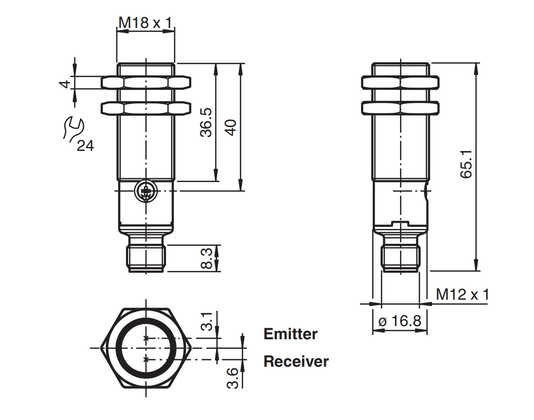 70113328-100128 - Sensor Fotoelétrico OBT150-18GM60-E4-V1