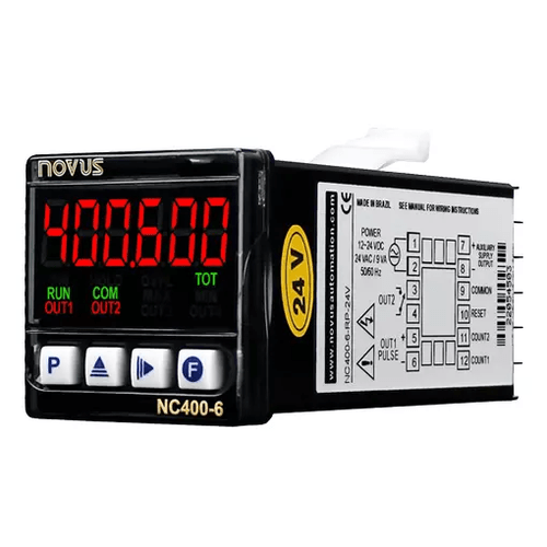 8040019082 - Contador de Pulsos Novus Digital NC400-6-RP C/ RS485