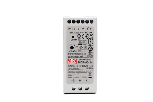 MDR-40-24 - Fonte Chaveada, DIN Entrada Universal AC/DC 40W/S:24V*1,7A