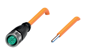 221858 - Cabo com Conector Reto Pepperl Fuchs V1-G-OR10M-POC