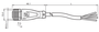 221858 - Cabo com Conector Reto Pepperl Fuchs V1-G-OR10M-POC