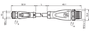 317171 - Cabo com Conector Pepperl Fuchs V31-GM-OR3M-POC-V1-G